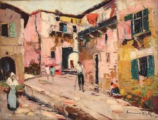 Port La Adriatica Oil Painting by Rudolf Negely