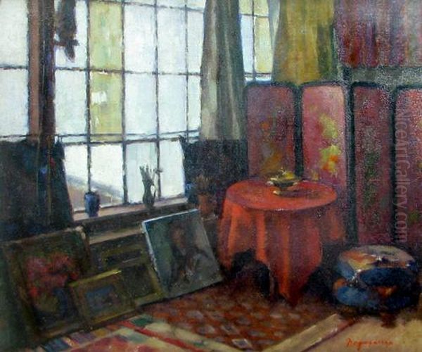 Interior Oil Painting by Grigore Negosanu