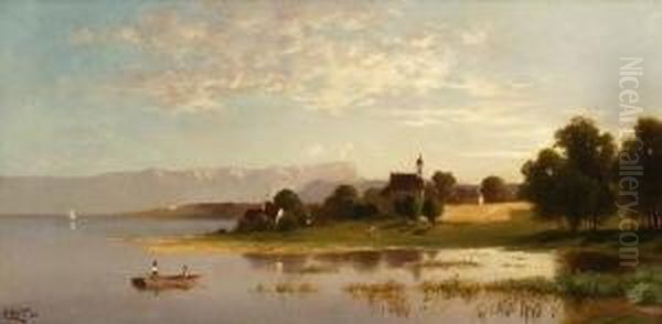 Hohenried Am Starnberger
 See. Oil Painting by Heinrich Neppel