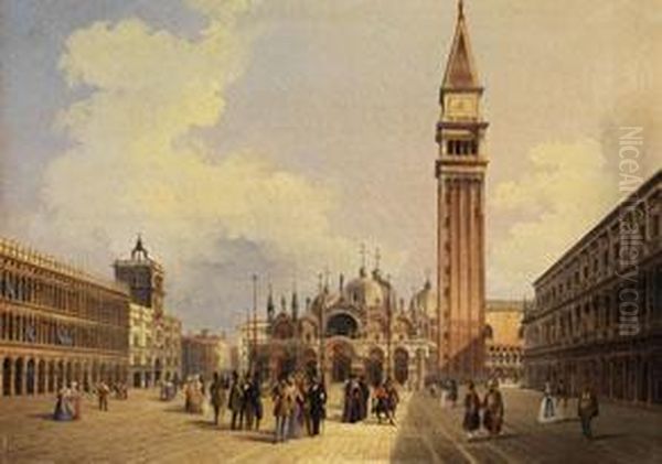 Ansicht Von Venedig Oil Painting by Girolamo Pieri B. Nerli