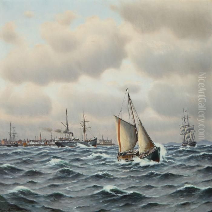 Seascape Oil Painting by Johann Neumann