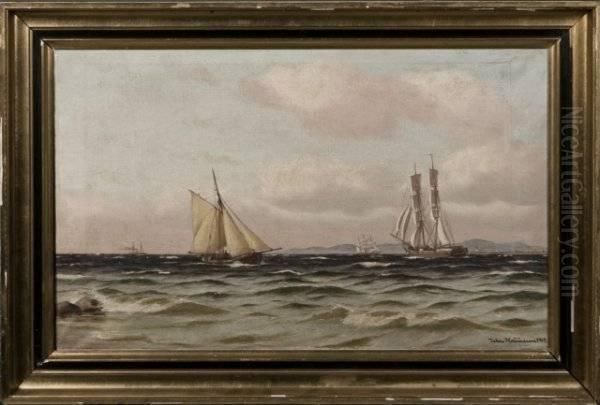 Johan Neumann, Danish Oil Painting by Johann Neumann