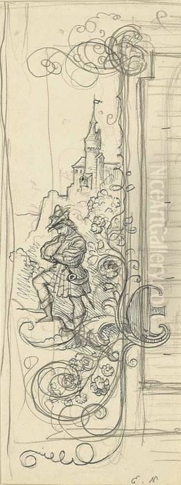 Untitled Oil Painting by Eugen Neureuther