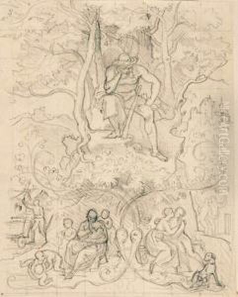 Rubezahl. Oil Painting by Eugen Neureuther