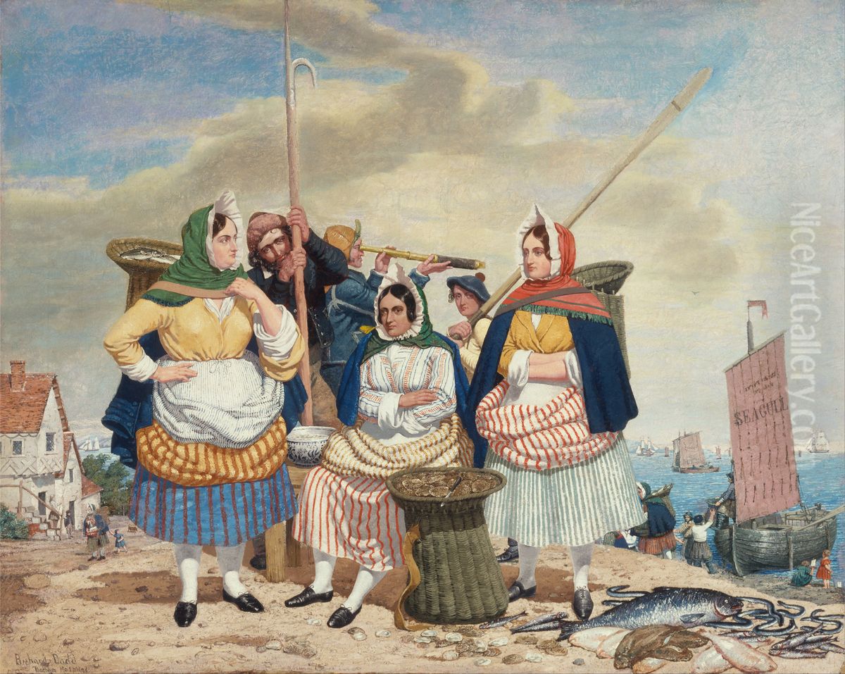 Fish Market by the Sea Oil Painting by Richard Dadd