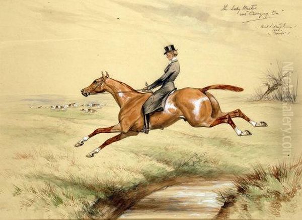 The Lady Master Was Carrying On Oil Painting by Basil J. Nightingale