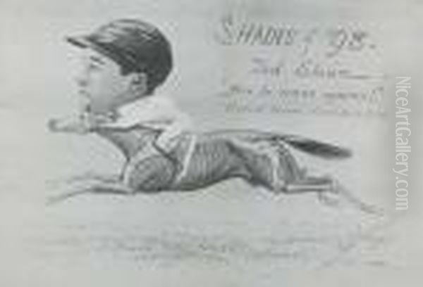 'shades Of '98- Todsloan- Here He Comes Again!' Oil Painting by Basil J. Nightingale