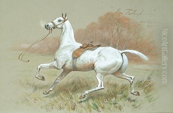 On Furlough Oil Painting by Basil J. Nightingale