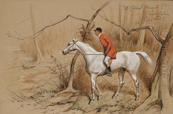 A Critical Moment! Oil Painting by Basil J. Nightingale