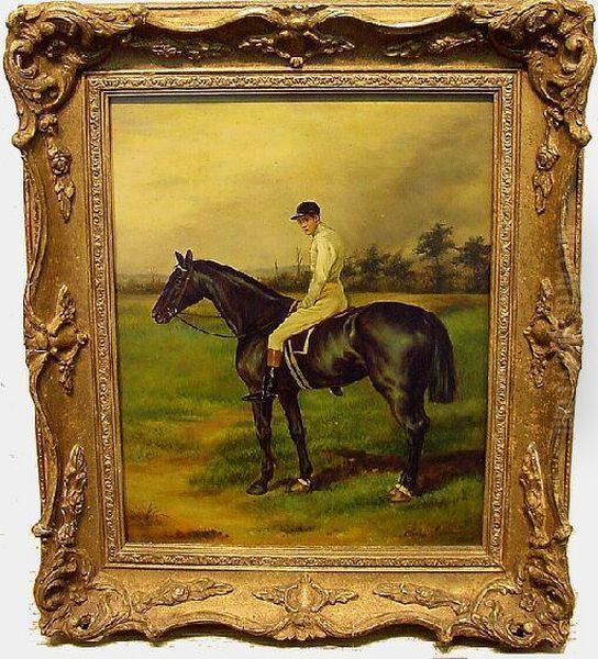 Jockey Up Oil Painting by Basil J. Nightingale