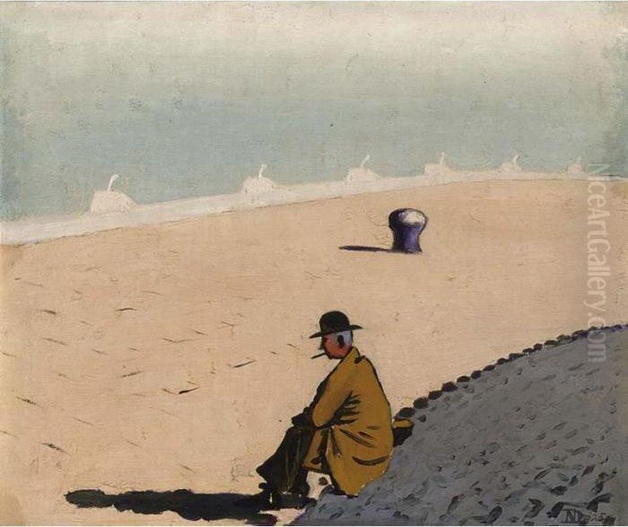 Zittend Heertje Oil Painting by Dirk Nijland