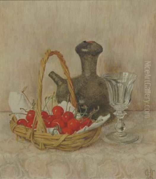 A Draw-bridge Over A Canal Oil Painting by Dirk Nijland