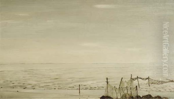 Netten Bij Laag Water Oil Painting by Dirk Nijland