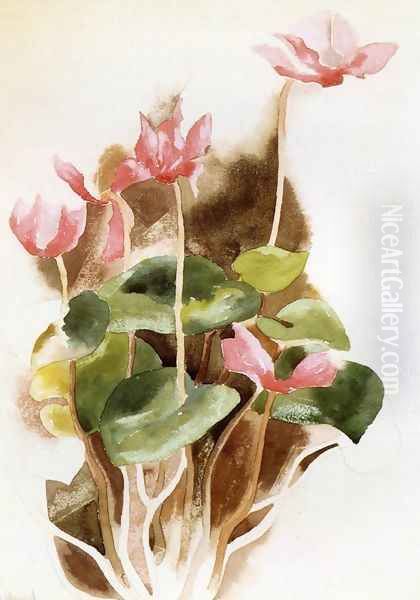 Cyclamen Oil Painting by Charles Demuth