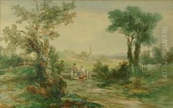 Games, Worcester Oil Painting by Richard Pratchett Noble