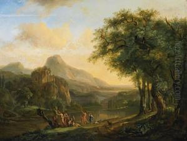Antike Landschaft Mit Bacchanten Oil Painting by Noel, Alexandre Jean