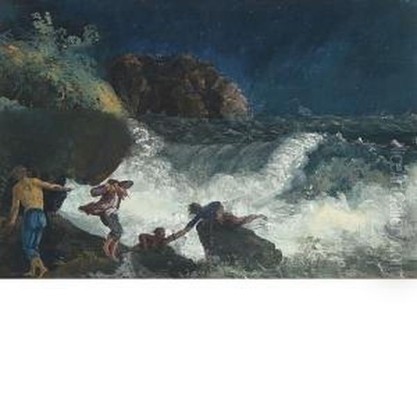 Salvataggio Dalla Tempesta Oil Painting by Noel, Alexandre Jean