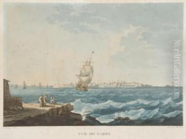 Vue De Cadix Oil Painting by Noel, Alexandre Jean