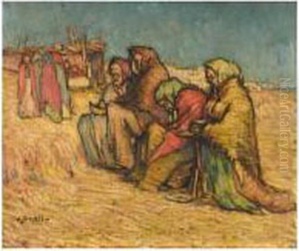 Playa De Pekin, Barcelona (pekin Beach, Barcelona) Oil Painting by Isidro Nonell