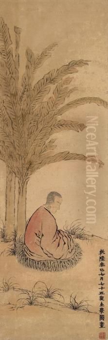 Hanging Scroll Oil Painting by Jin Nong