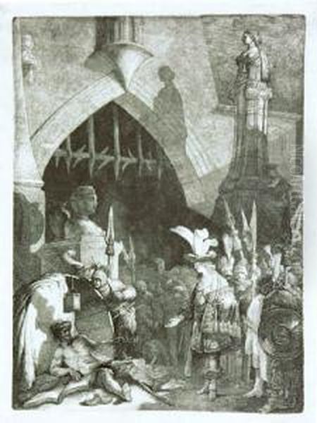 Aleksander Wielki U Diogenesa Oil Painting by Jean-Pierre Norblin De La Gourdaine