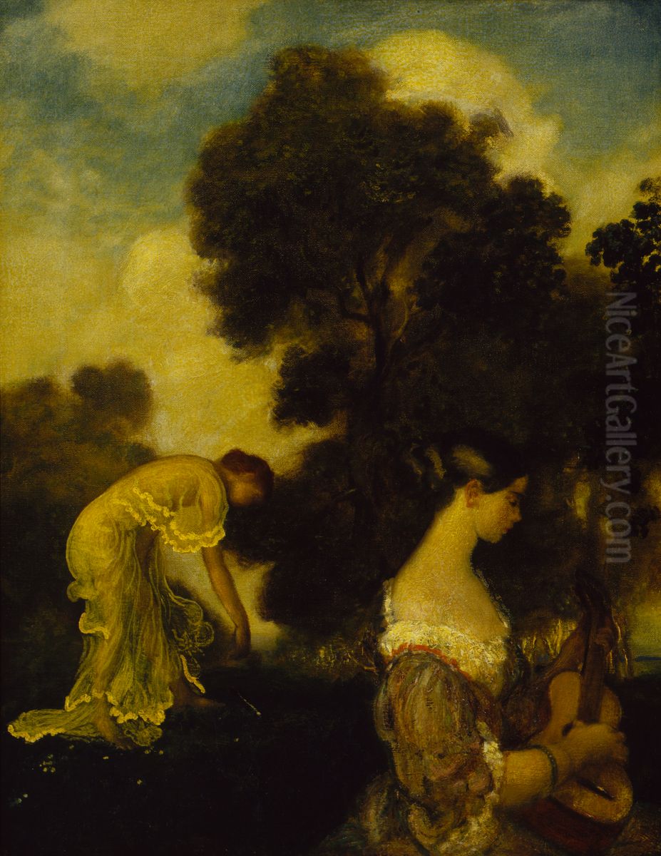 Evensong Oil Painting by Arthur Bowen Davies