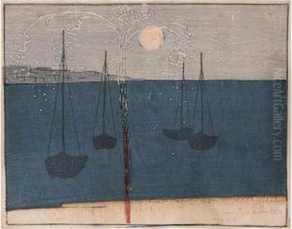 The Skyrocket Oil Painting by Bror Julius Olsson Nordfeldt