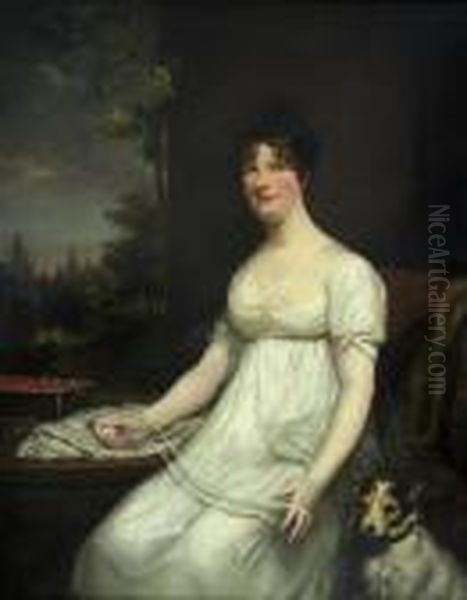 Portrait Of Margaret Coulthurst Of Gargrave House Oil Painting by James Northcote