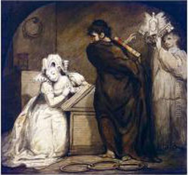 Dr. Fackenham, Dean Of St 
Paul's, Trying By Argument To Convert Lady Jane Grey To The Romish 
Faith, Three Days Before Her Execution Oil Painting by James Northcote