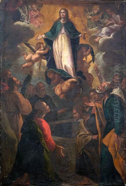 Himmelfahrt Maria. Oil Painting by Pietro Novelli