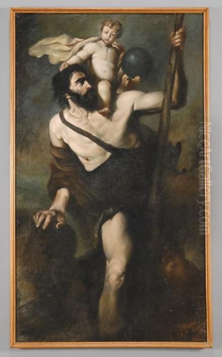 San Cristoforo Oil Painting by Pietro Novelli