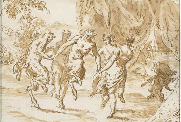 Danse De Satyres Et Nymphes Oil Painting by Pietro Novelli