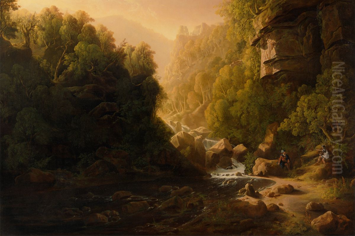 The Mountain Torrent Oil Painting by Francis Danby