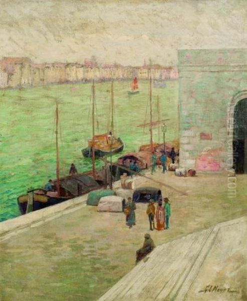 Harbor View 
Vermont, On The Frame Oil Painting by George Loftus Noyes