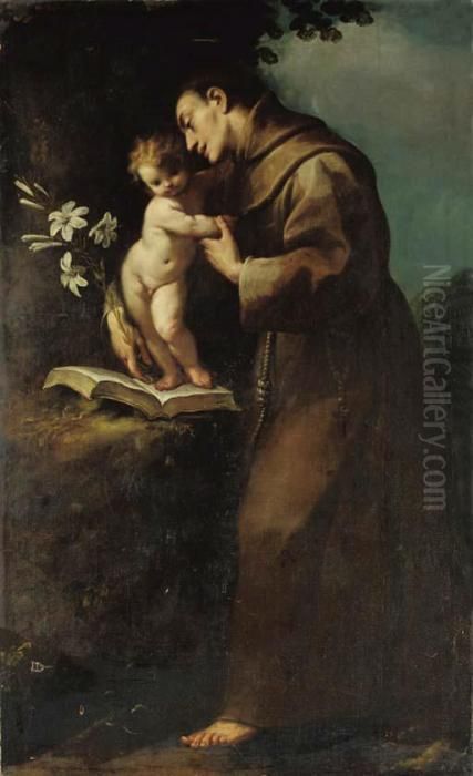 Saint Antony Of Padua And The Infant Christ Oil Painting by Carlo Francesco Nuvolone