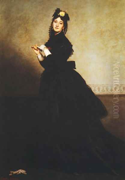 The Woman with the Glove, 1869 Oil Painting by Carolus Duran Charles Emile