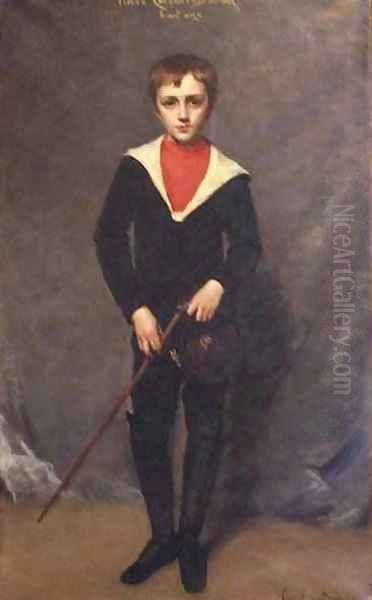 Pierre Carolus Duran 8 years old the Artists Son Oil Painting by Carolus Duran Charles Emile