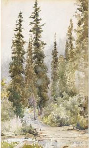 Tate Road Bridge, July 27 186(?) Oil Painting by Lucius Richard O'Brien