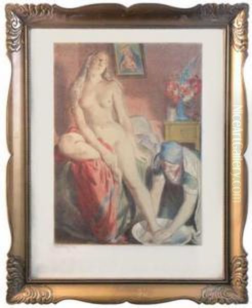 Koupel Oil Painting by Jakub Obrovsky