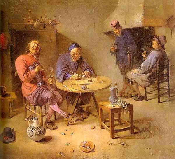 Barroom 1665 Oil Painting by Abraham Diepraam