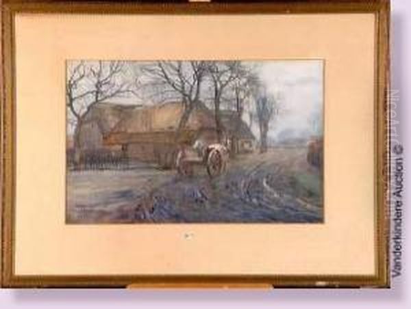 Leretour A La Ferme Oil Painting by Frans David Oerder