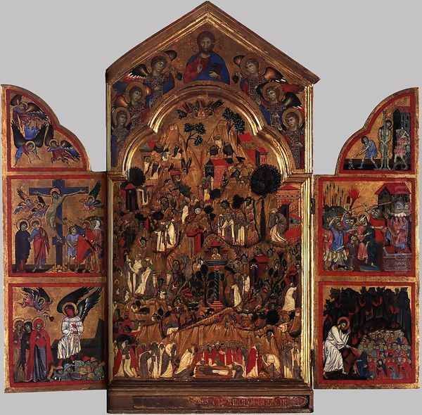 Triptych Oil Painting by Grifo Di Tancredi