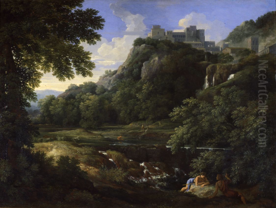 Landscape with Ruins Oil Painting by Gaspard Dughet