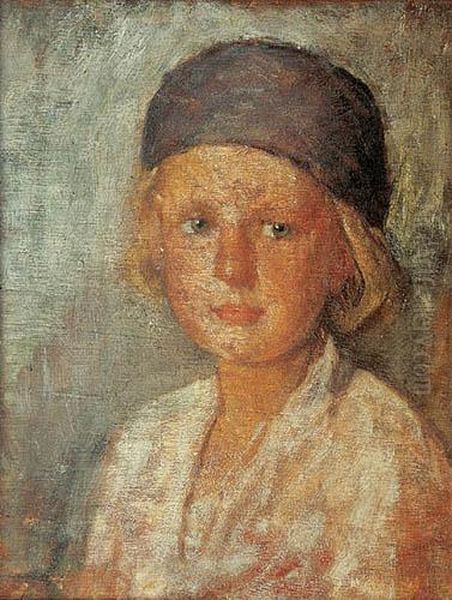 Dziewczynka Oil Painting by Edward Okun