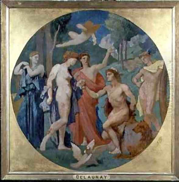 The Judgement of Paris Oil Painting by Jules-Elie Delaunay