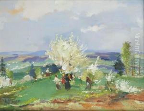Spring Oil Painting by Blazicek Oldoich
