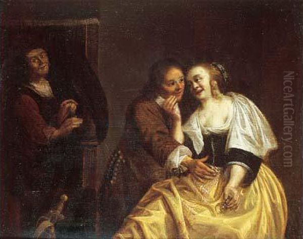 L'entremetteuse Oil Painting by Jan Olis