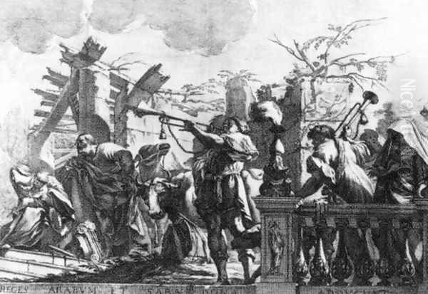 Adoration of the Magi Oil Painting by Michel Dorigny