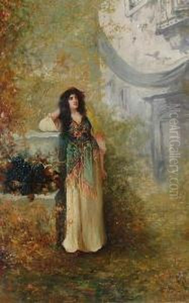 An Italian Vineyardbears Another Signature Oil Painting by William Oliver