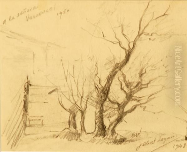 Arbustos Oil Painting by Jose Olivet Legares